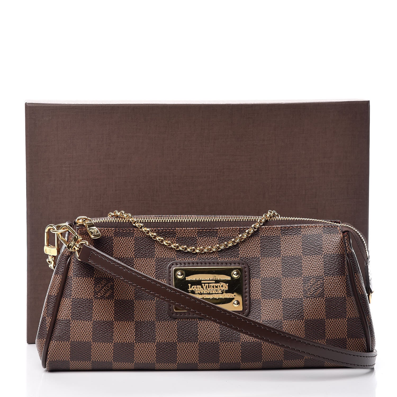 Louis Vuitton Damier Ebene Eva Clutch 9 of 9