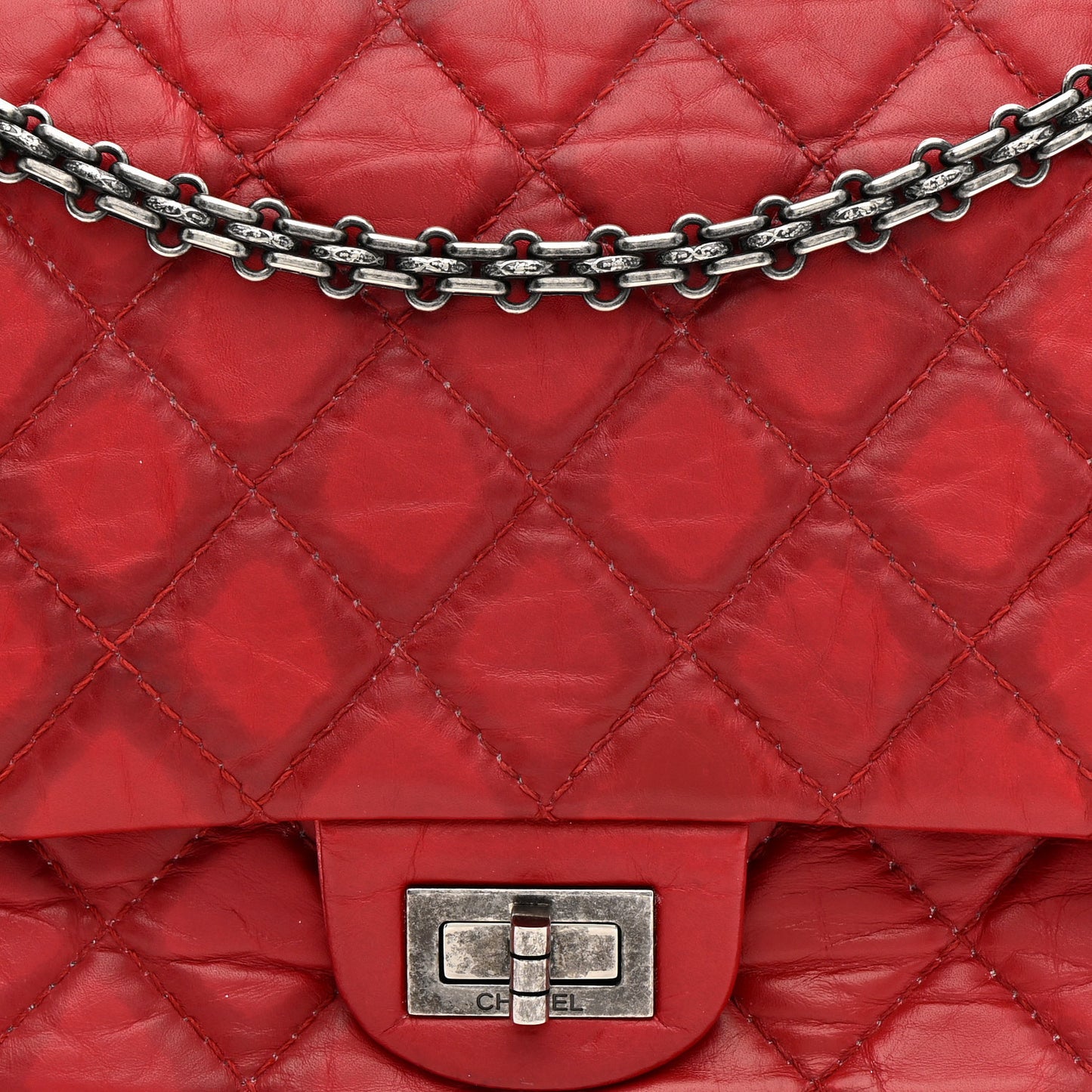 Aged Calfskin Quilted 2.55 Reissue 226 Flap Red