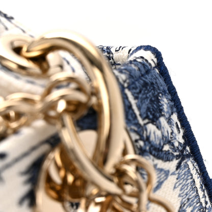 Christian Dior Canvas Embroidered Toile De Jouy Soleil Medium Lady D-Lite Blue 11 of 11