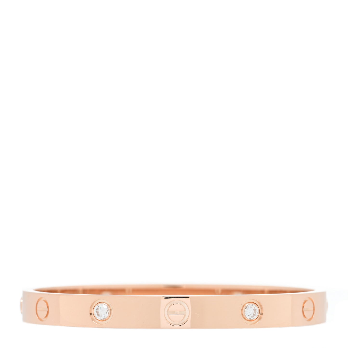 18K Pink Gold 4 Diamond LOVE Bracelet 16