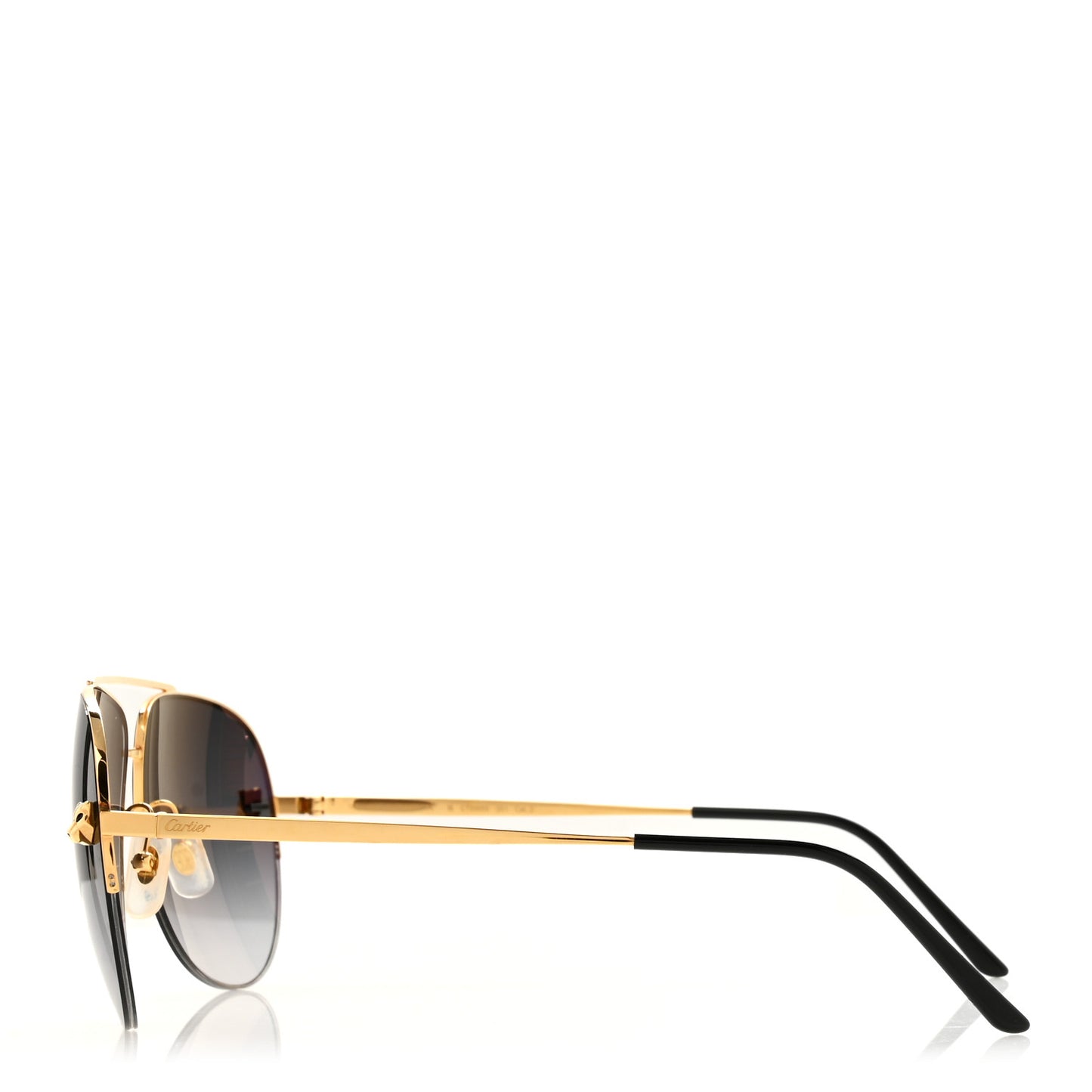 Panthere De Cartier Aviator Sunglasses CT0065S Gold