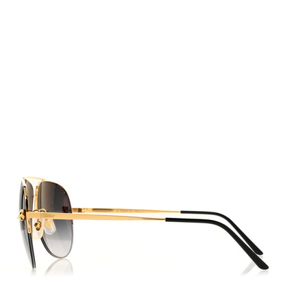 Cartier Panthere De Cartier Aviator Sunglasses CT0065S Gold 3 of 7