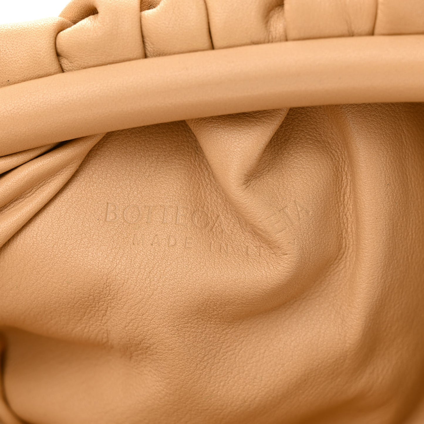 Smooth Butter Calf The Pouch Oversized Clutch Biscotto