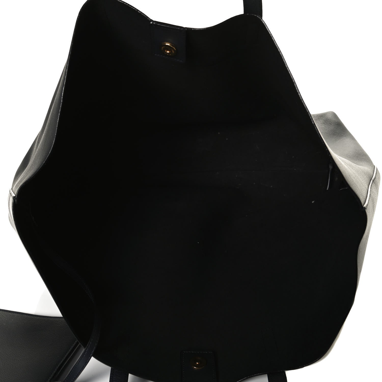 Saint Laurent Calfskin Large Shopping Tote Navy 5 of 17