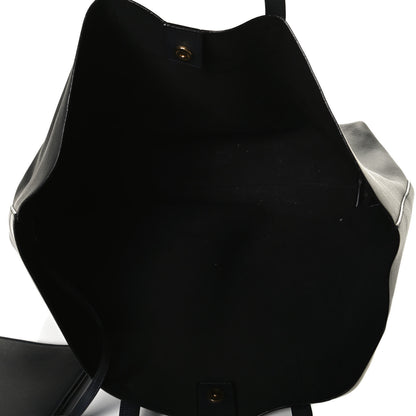 Saint Laurent Calfskin Large Shopping Tote Navy 5 of 17