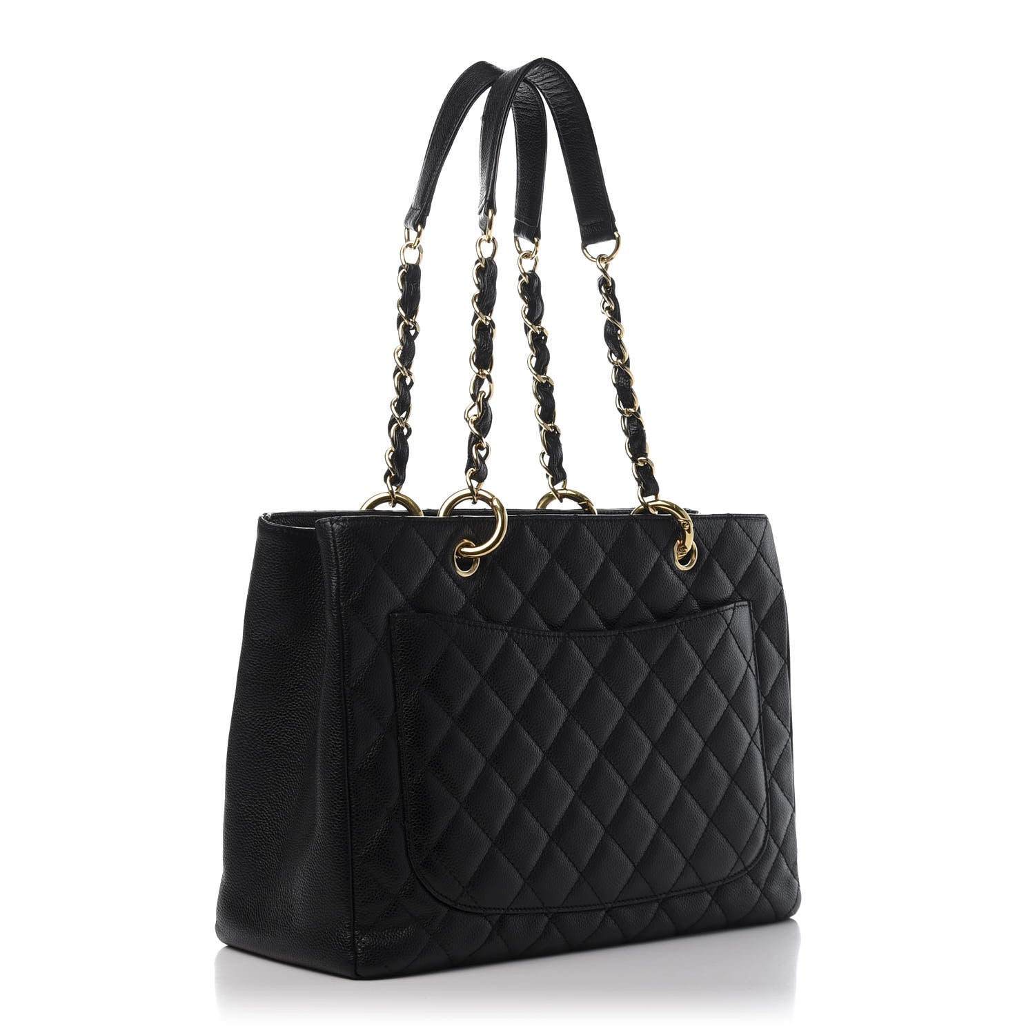 Chanel Caviar Quilted Grand Shopping Tote GST Black 3 of 10