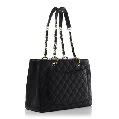 Chanel Caviar Quilted Grand Shopping Tote GST Black 3 of 10