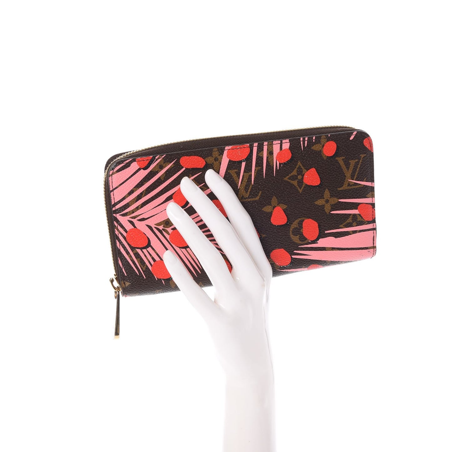 Monogram Jungle Dots Zippy Wallet Sugar Pink Poppy