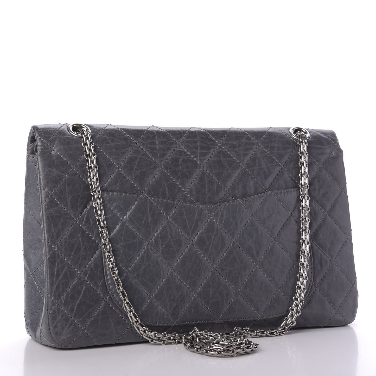 Aged Calfskin Quilted 50th Anniversary 2.55 Reissue 227 Flap Grey