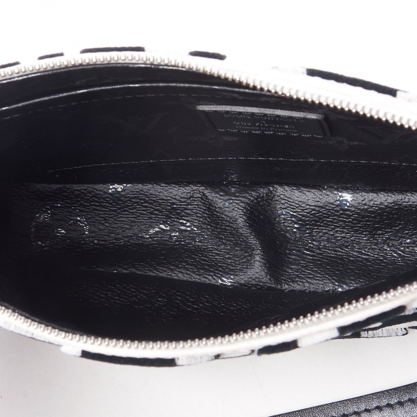X UF Tufted Monogram Pochette Accessories White Black