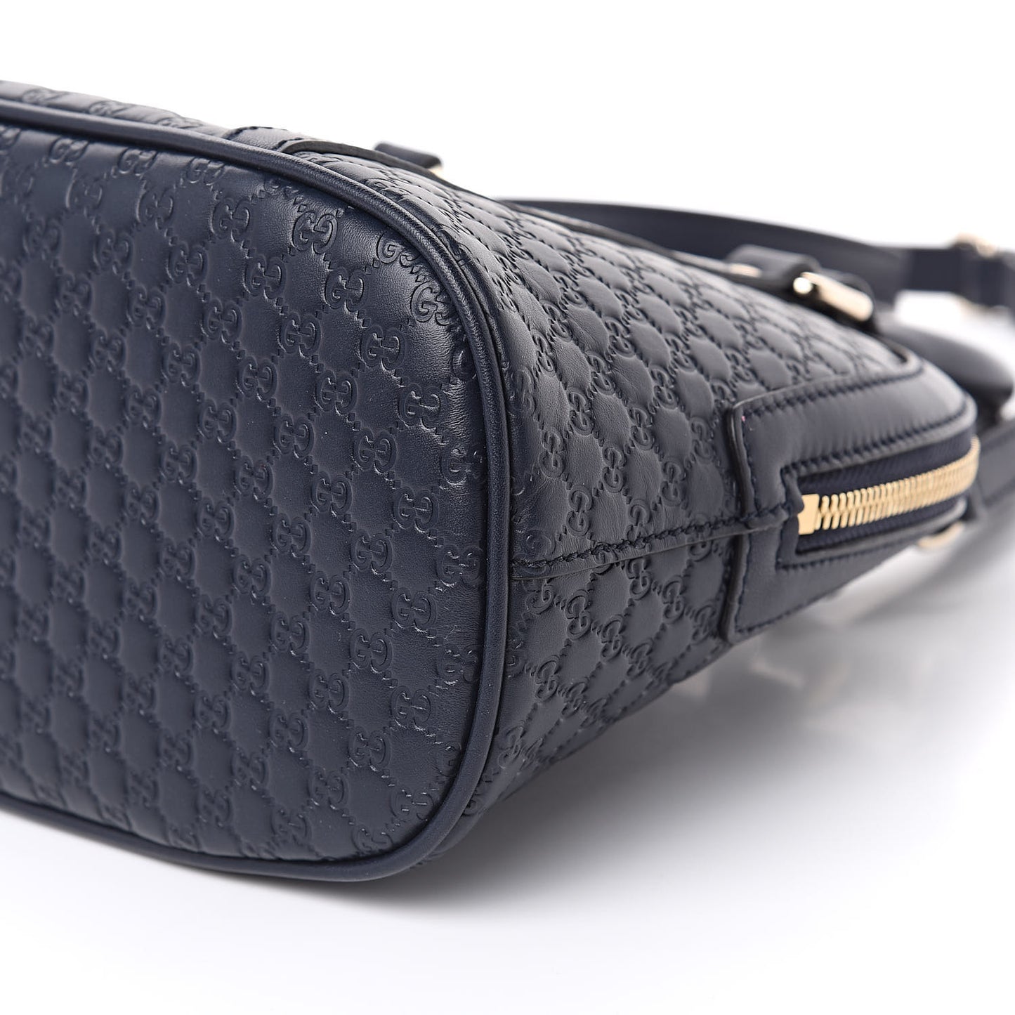Soft Microguccissima Mini Dome Bag Blue