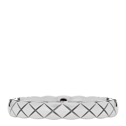 Chanel 18K White Gold Mini Coco Crush Ring 55 7.25 1 of 4