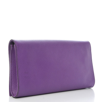 Gucci Pebbled Calfskin Medium Soho Clutch Shine Purple 3 of 7