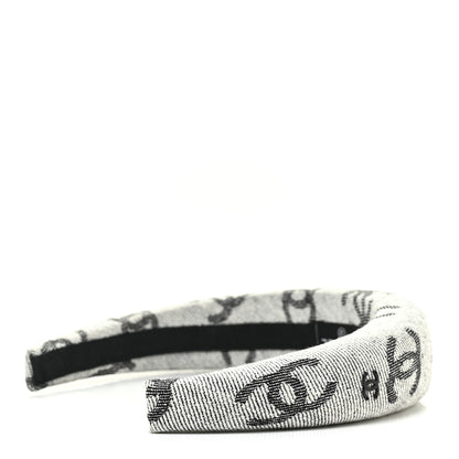 Chanel Denim CC Headband White Black 3 of 4