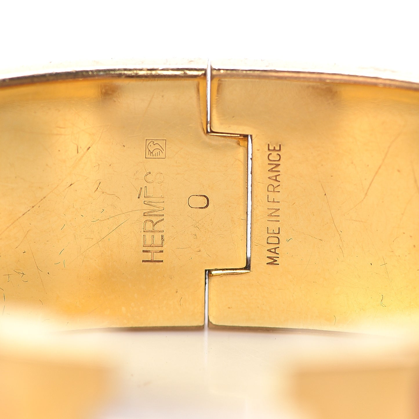 Enamel Wide Clic Clac H Bracelet GM Orange
