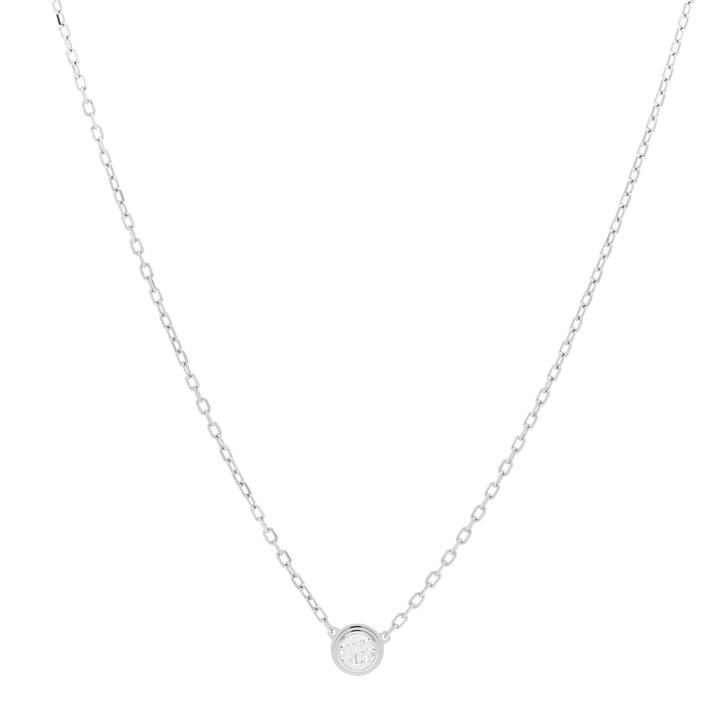 18K White Gold Diamond LM D'Amour Pendant Necklace