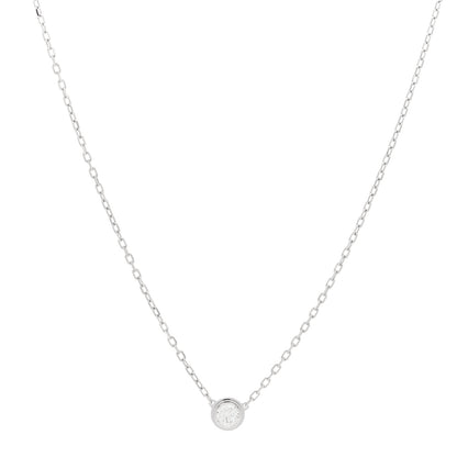 Cartier 18K White Gold Diamond LM D'Amour Pendant Necklace 1 of 4