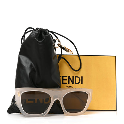 Fendi Acetate Fendi Roma Square Sunglasses FE401001I Transparent Gold 7 of 7