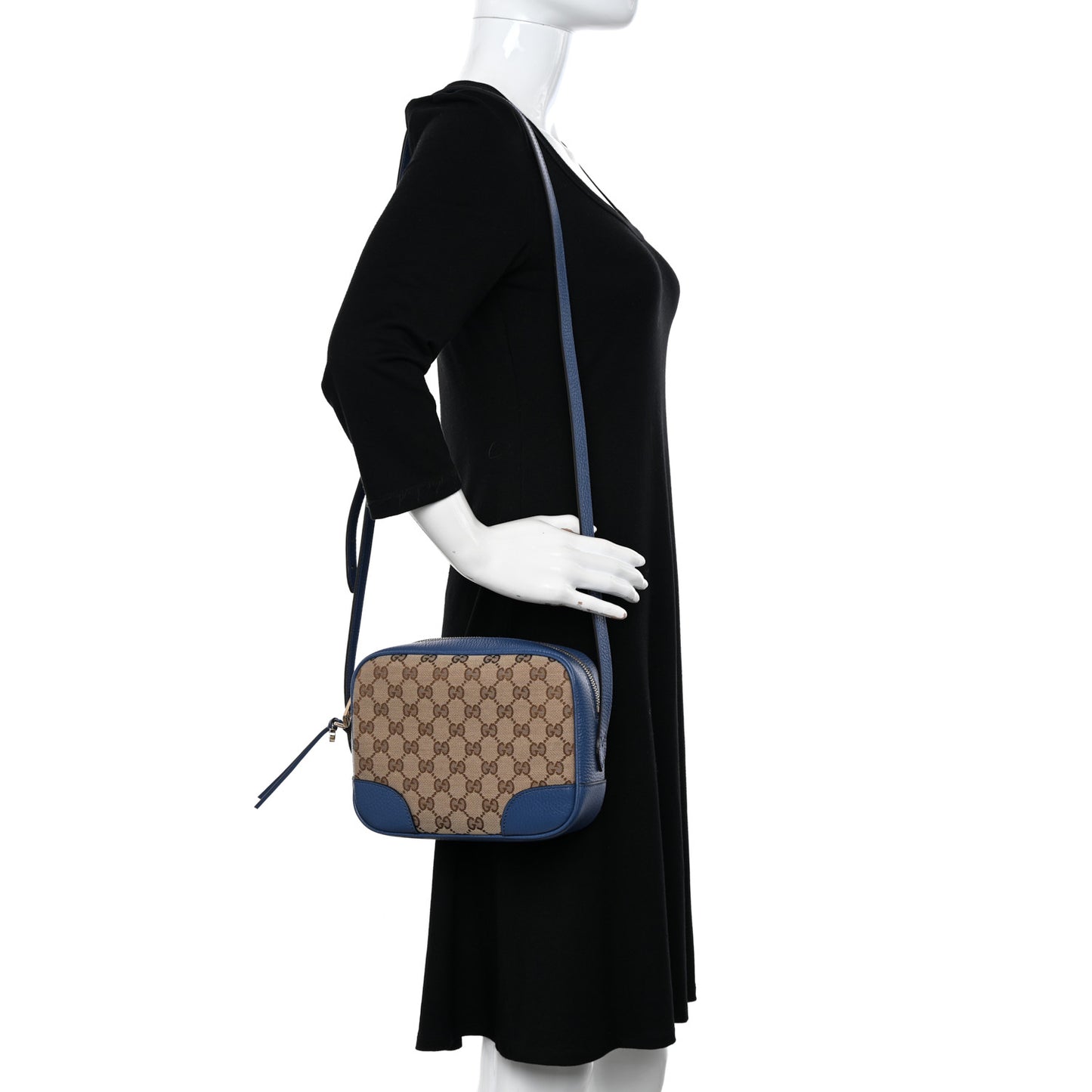 Monogram Dollar Calfskin Mini Bree Messenger Bag Beige Ebony Caspian