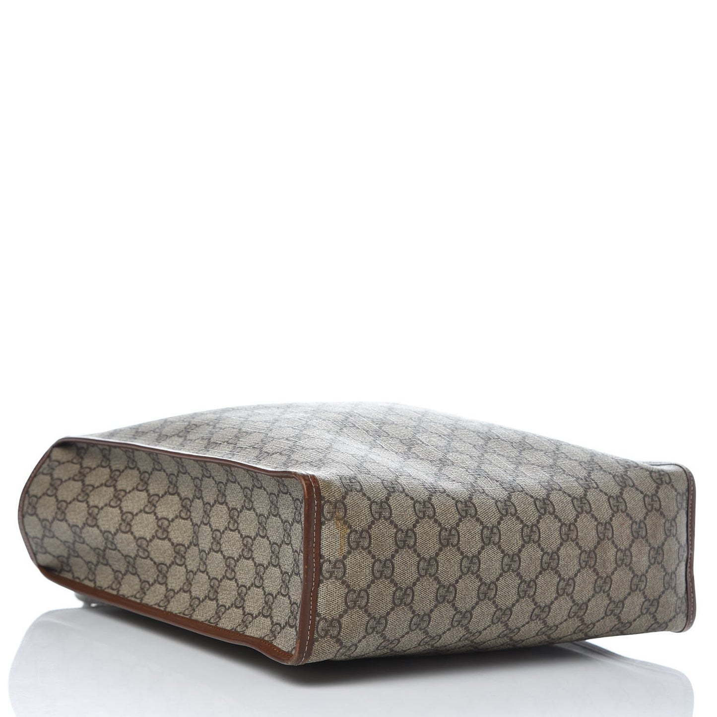 GG Plus Monogram Small Signature Web Loop Vertical Tote Light Brown