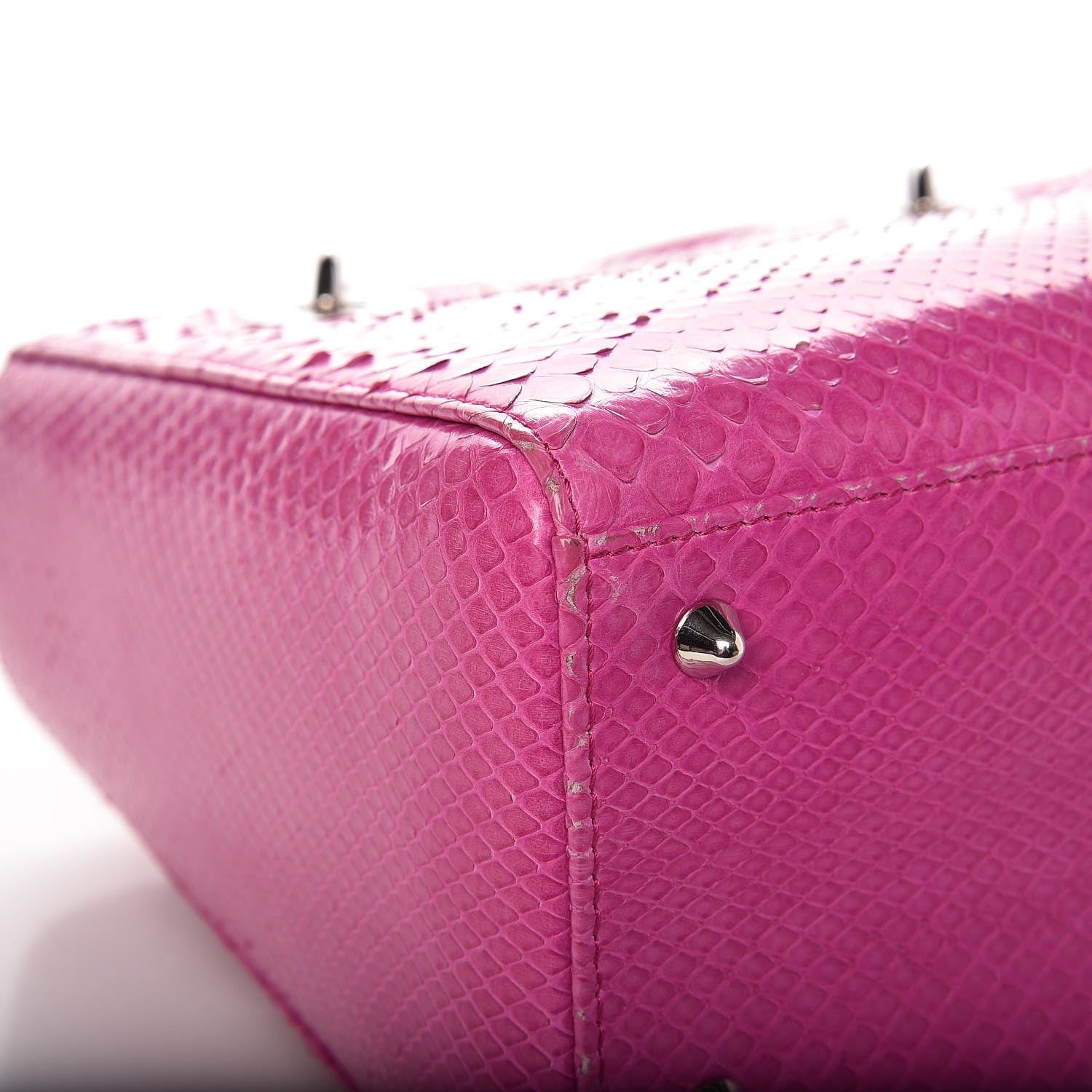 Christian Dior Python Medium Lady Dior Pink 13 of 17
