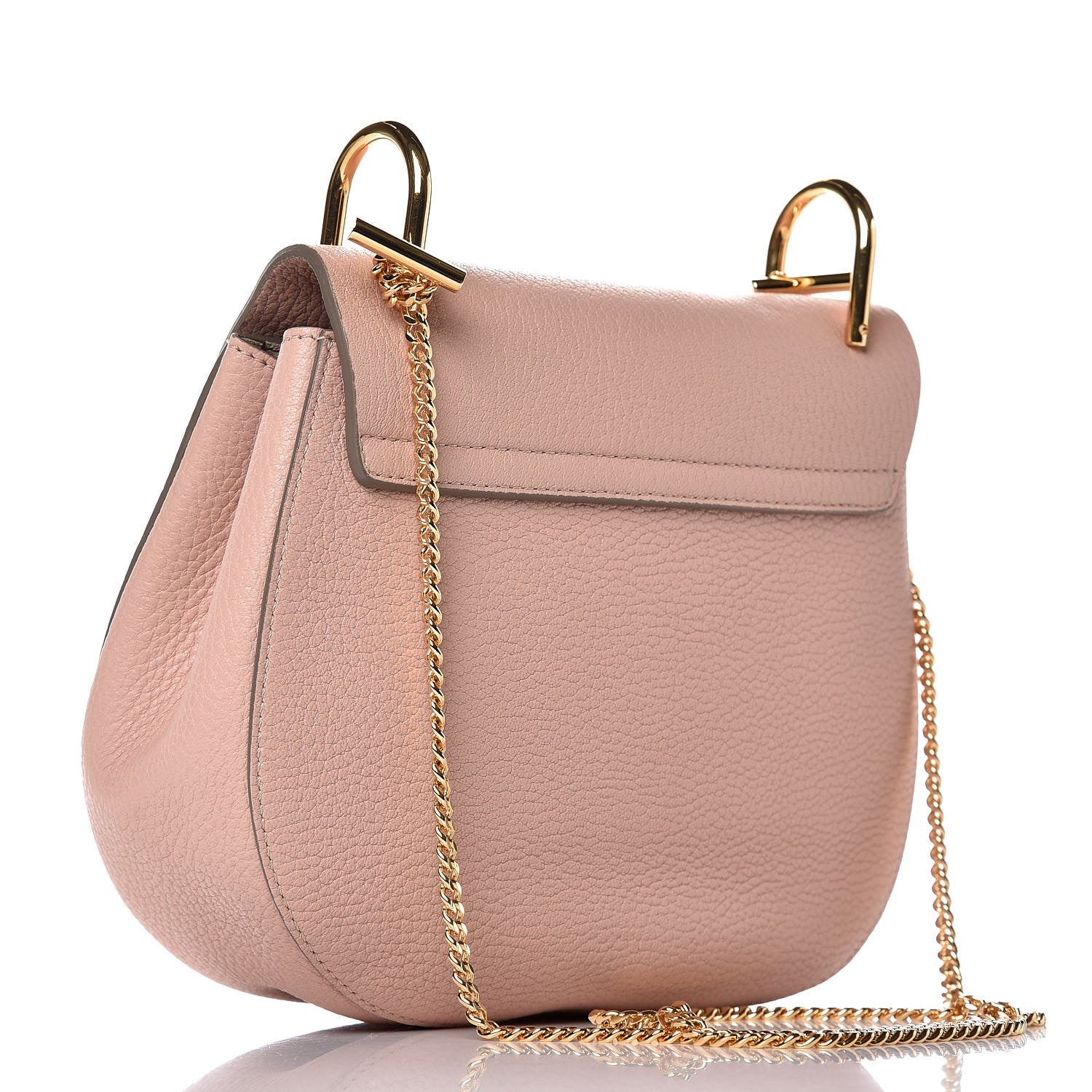 Chloe Grained Lambskin Medium Drew Shoulder Bag Cement Pink 3 of 6