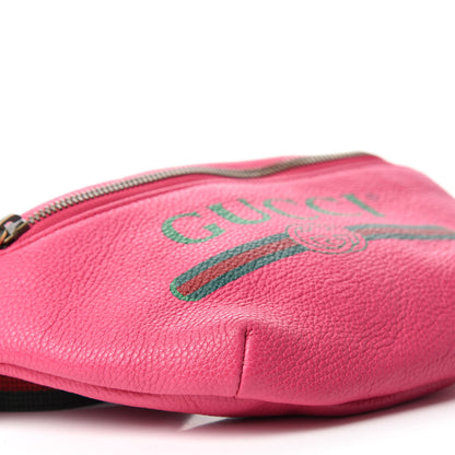 Gucci Grained Calfskin Small Logo Belt Bag Box Pink Green 7 of 11