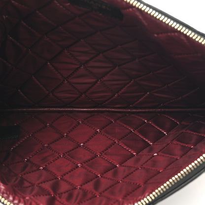 Chanel Aged Calfskin Lucky Charms Quilted Medium Reissue Cosmetic Case Black 5 of 7