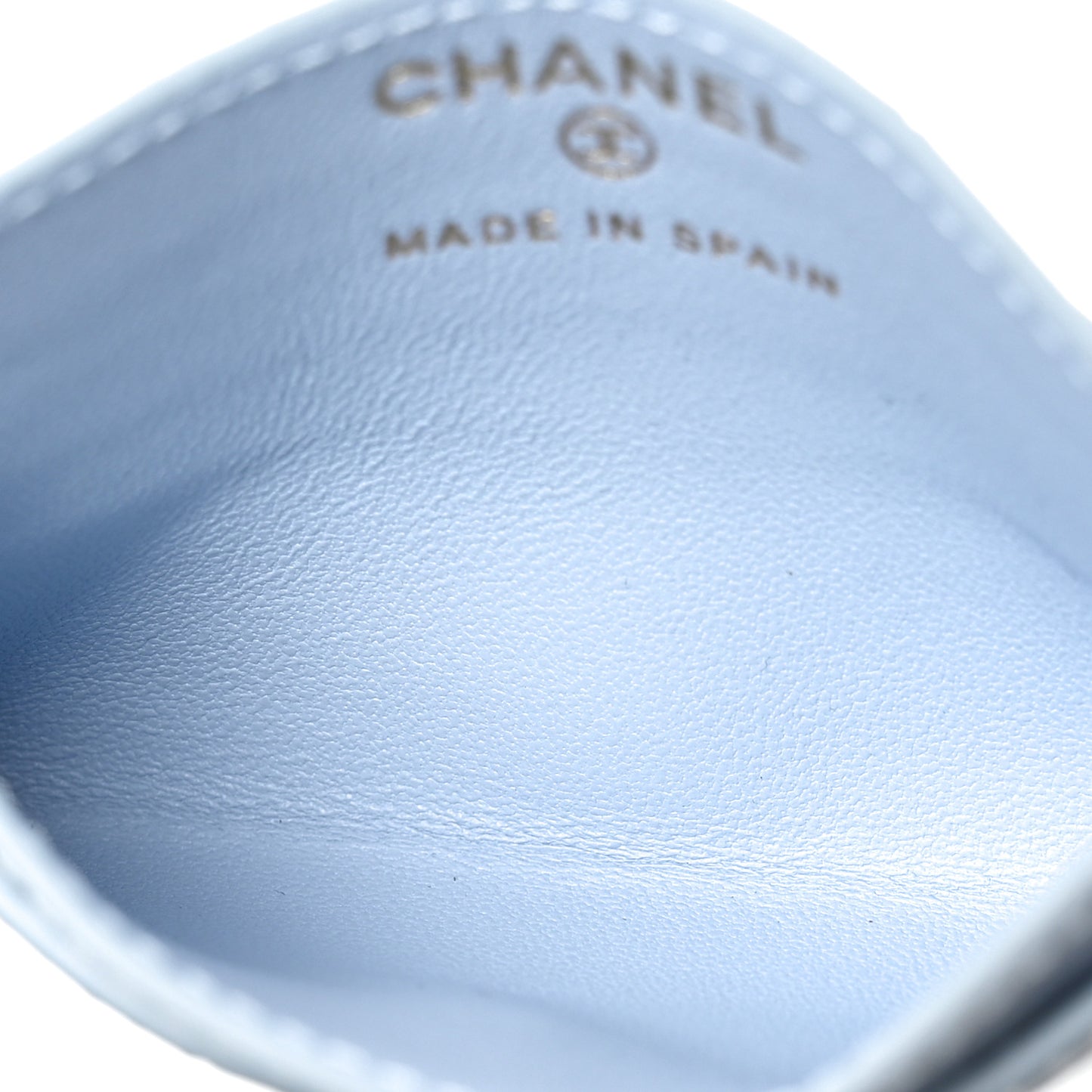 Calfskin Crocodile Embossed Crococo Card Holder Light Blue