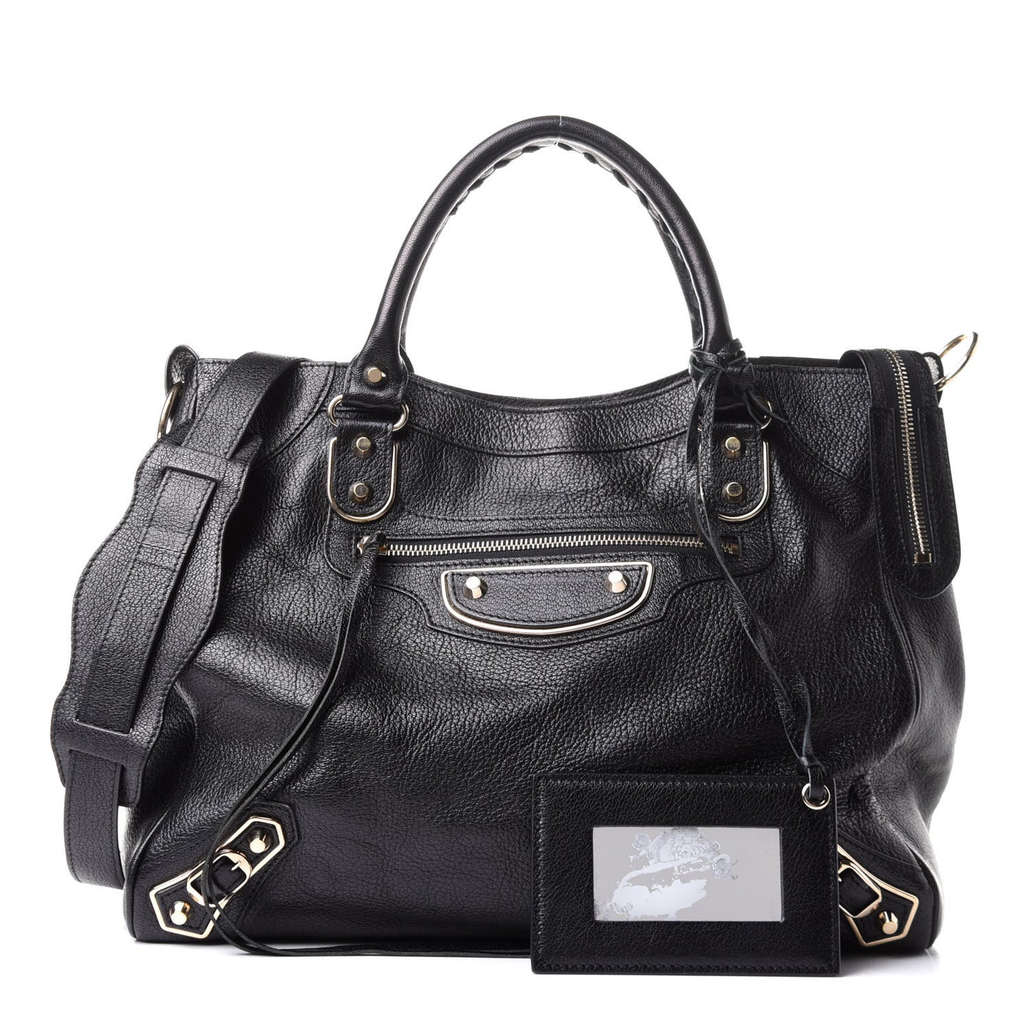 Chevre Gold Metallic Edge Hardware Velo Black