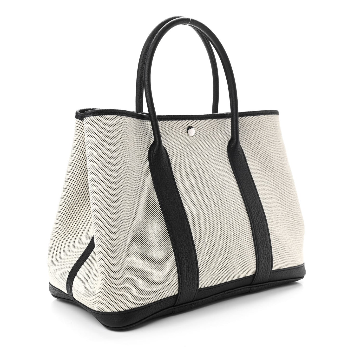 Twill H Negonda Garden Party 36 MM Tote Ecru Black