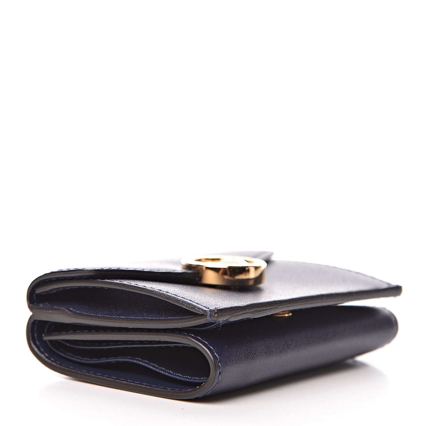 Vitello Liberty Lucido F is Fendi Micro Tri-Fold Envelope Wallet Blueberry