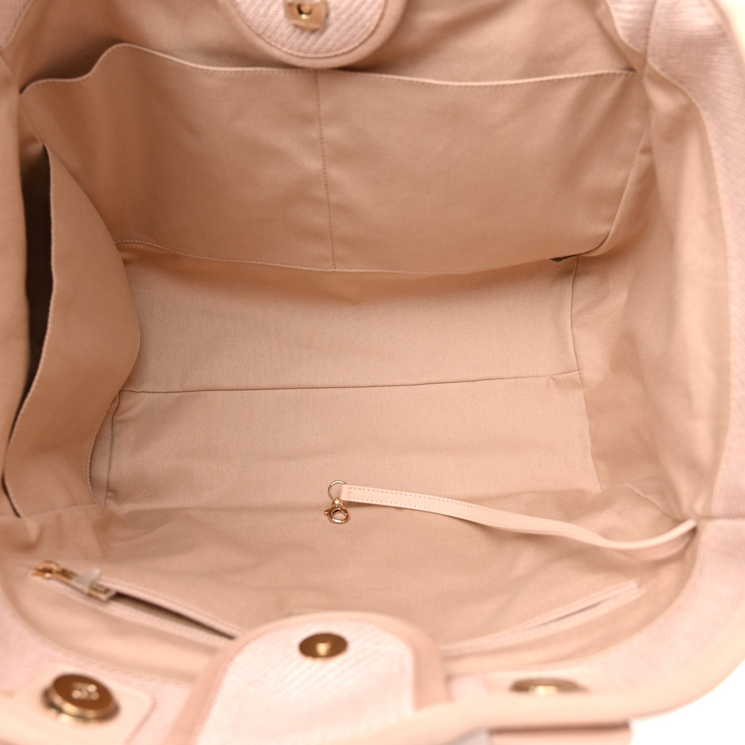 Chanel Mixed Fibers Calfskin Medium Deauville Tote Beige 5 of 10
