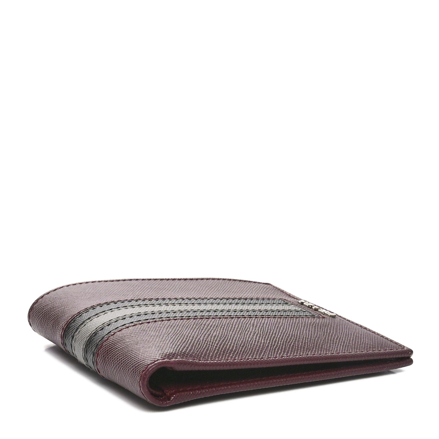 Saffiano Tri-Color Bi-Fold Wallet Granato