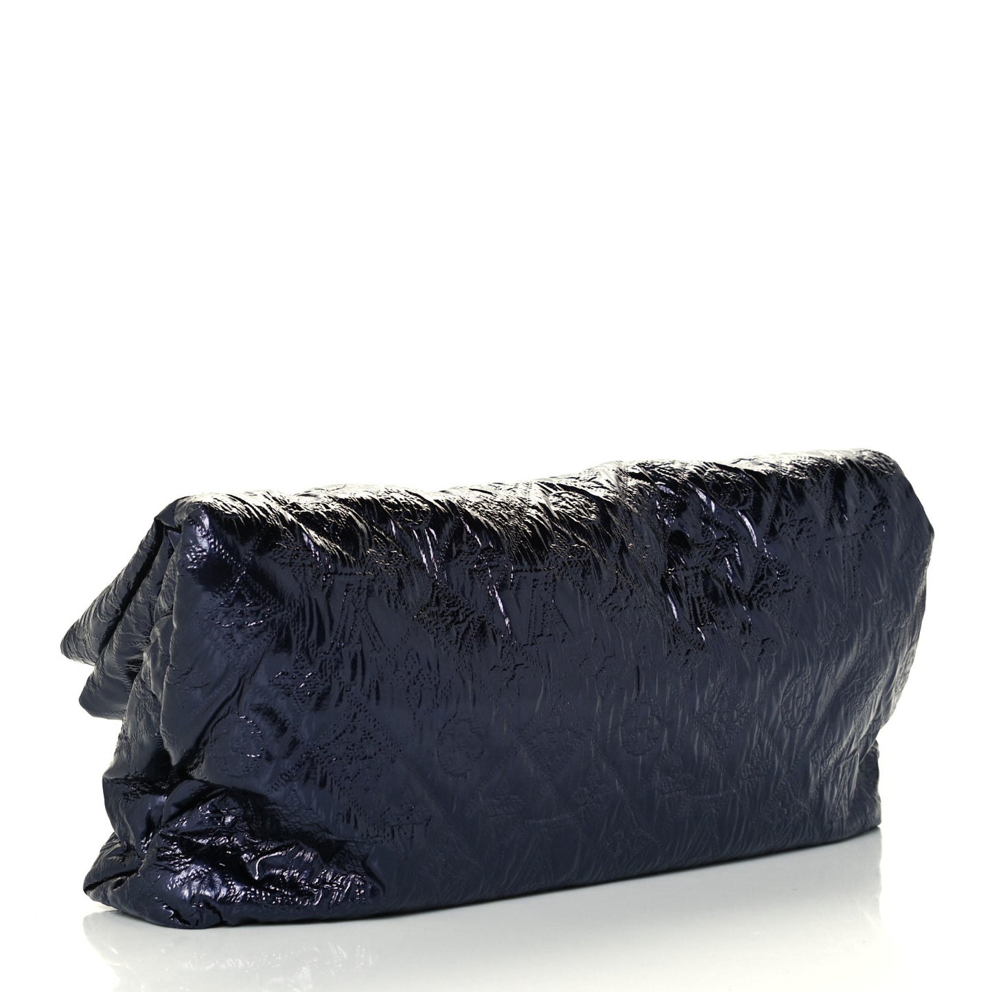 Jacquard Quilted Monogram Limelight Clutch MM Blue de France