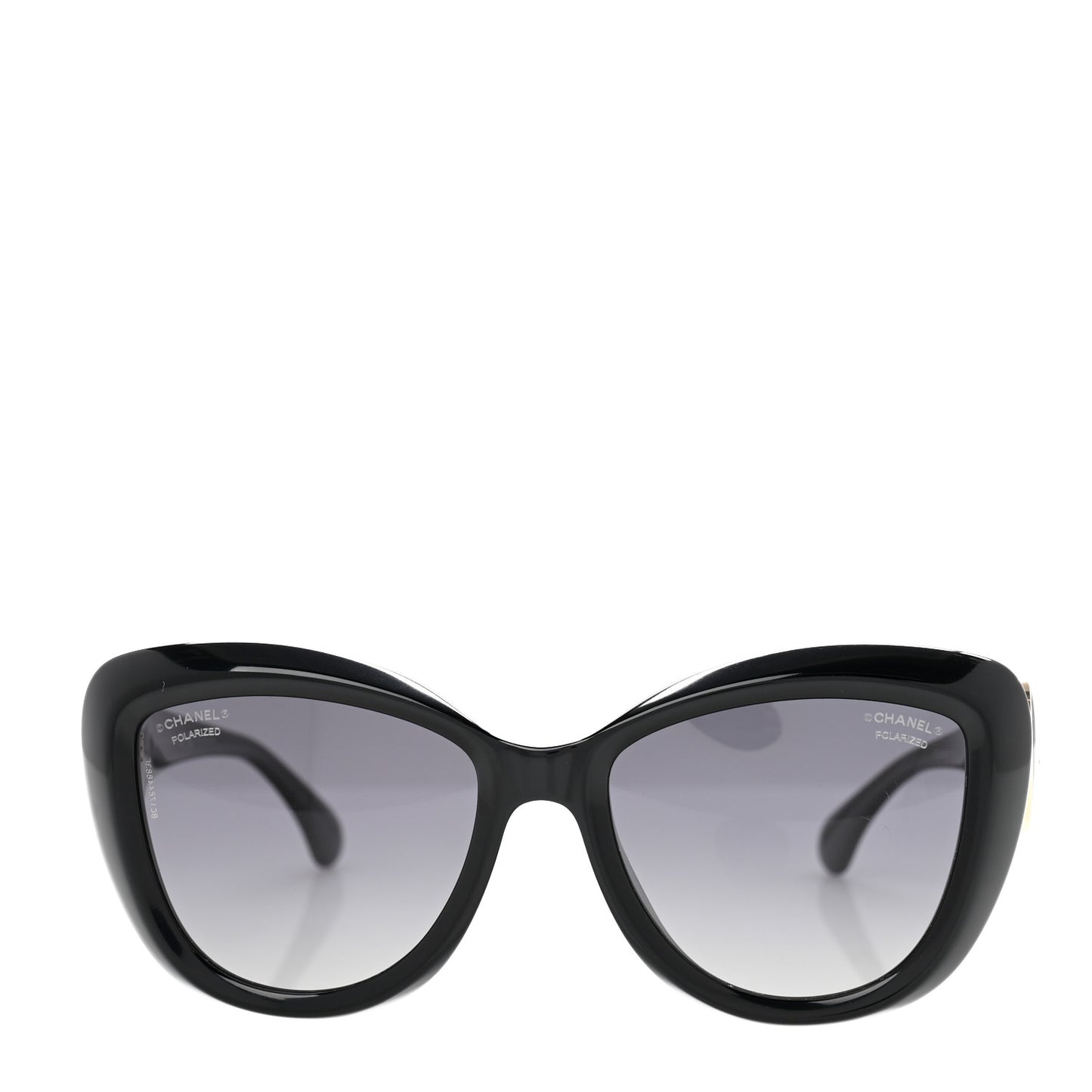 Acetate Enamel Heart Butterfly Sunglasses 5517 Black