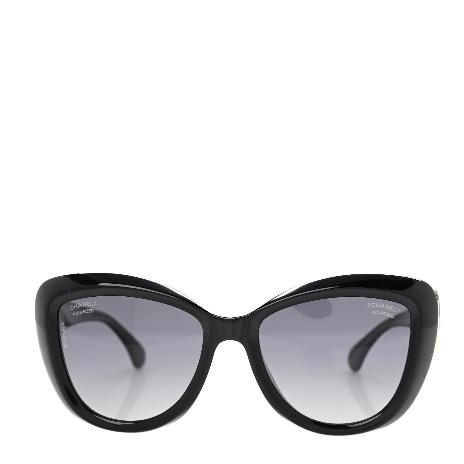 Chanel Acetate Enamel Heart Butterfly Sunglasses 5517 Black 2 of 9