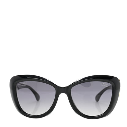 Chanel Acetate Enamel Heart Butterfly Sunglasses 5517 Black 2 of 9
