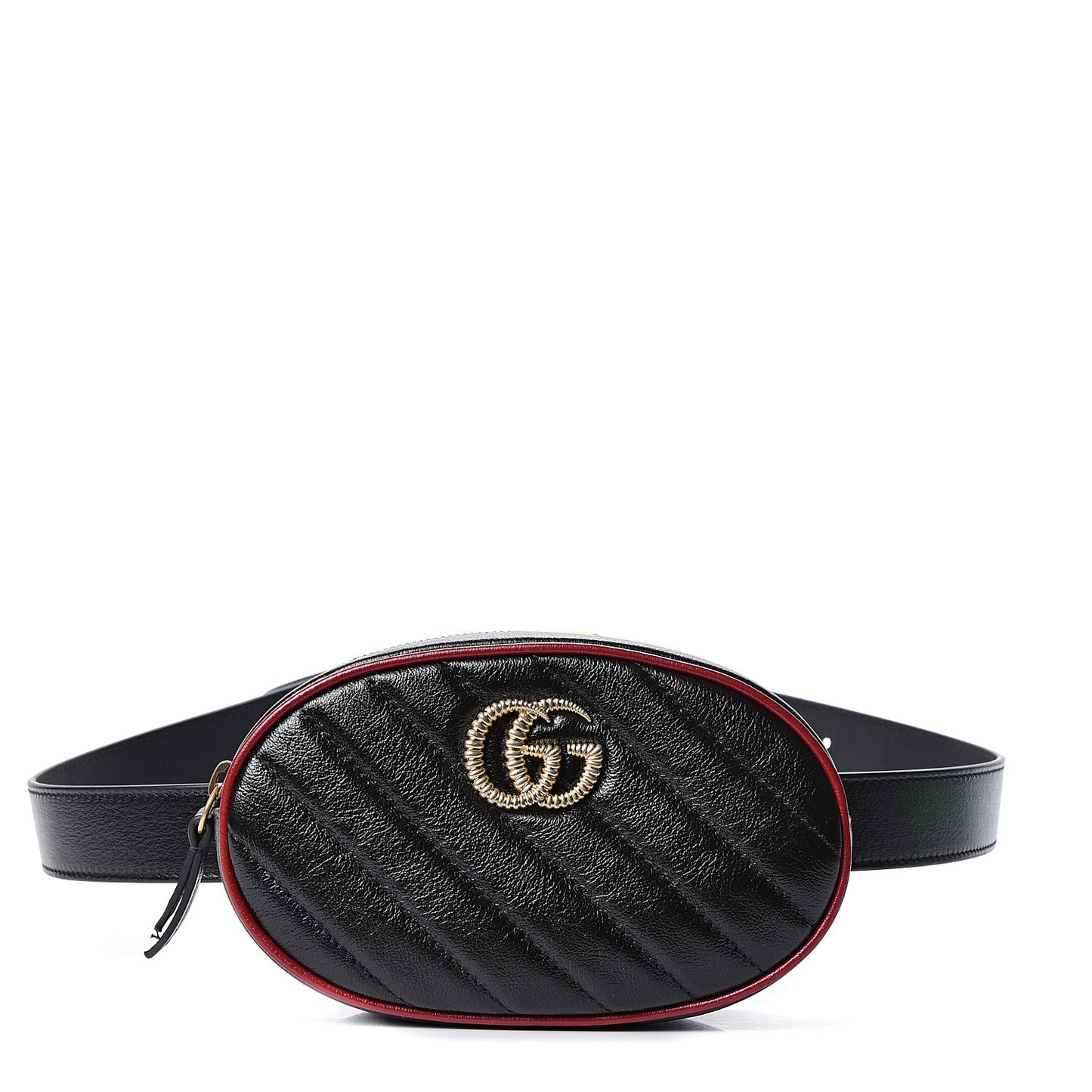 Calfskin Matelasse GG Marmont Belt Bag 95 38 Black