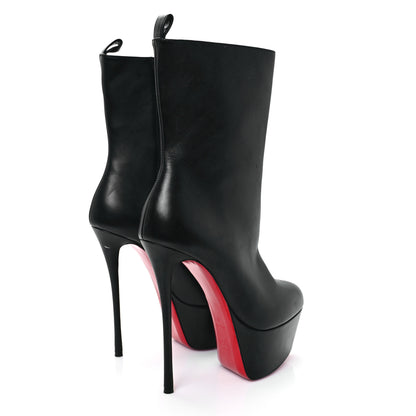 Christian Louboutin Calfskin Dolly Alta Booty 160 Ankle Boots 38 Black 4 of 9