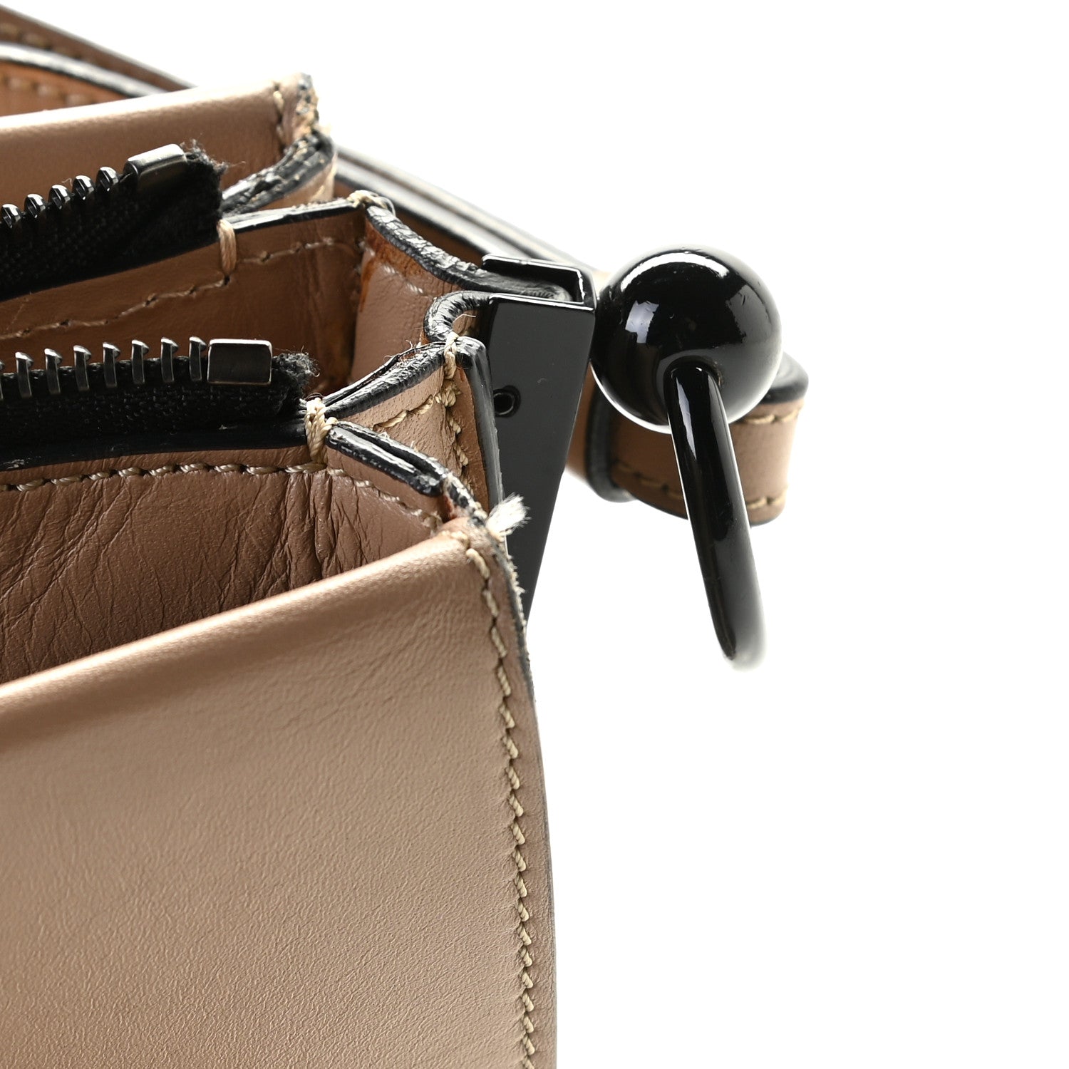 Christian Louboutin Grained Calfskin Passage Messenger Black Beige 10 of 18