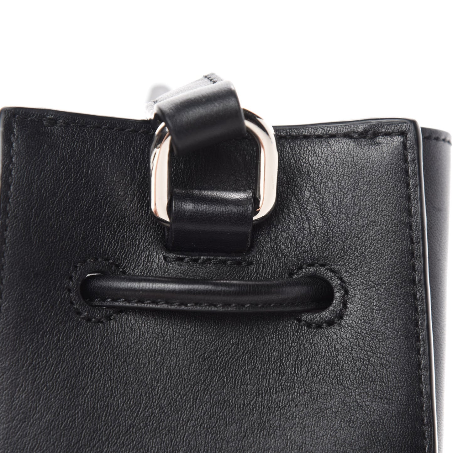 Smooth Calfskin Mini Soleil Bucket Bag Black