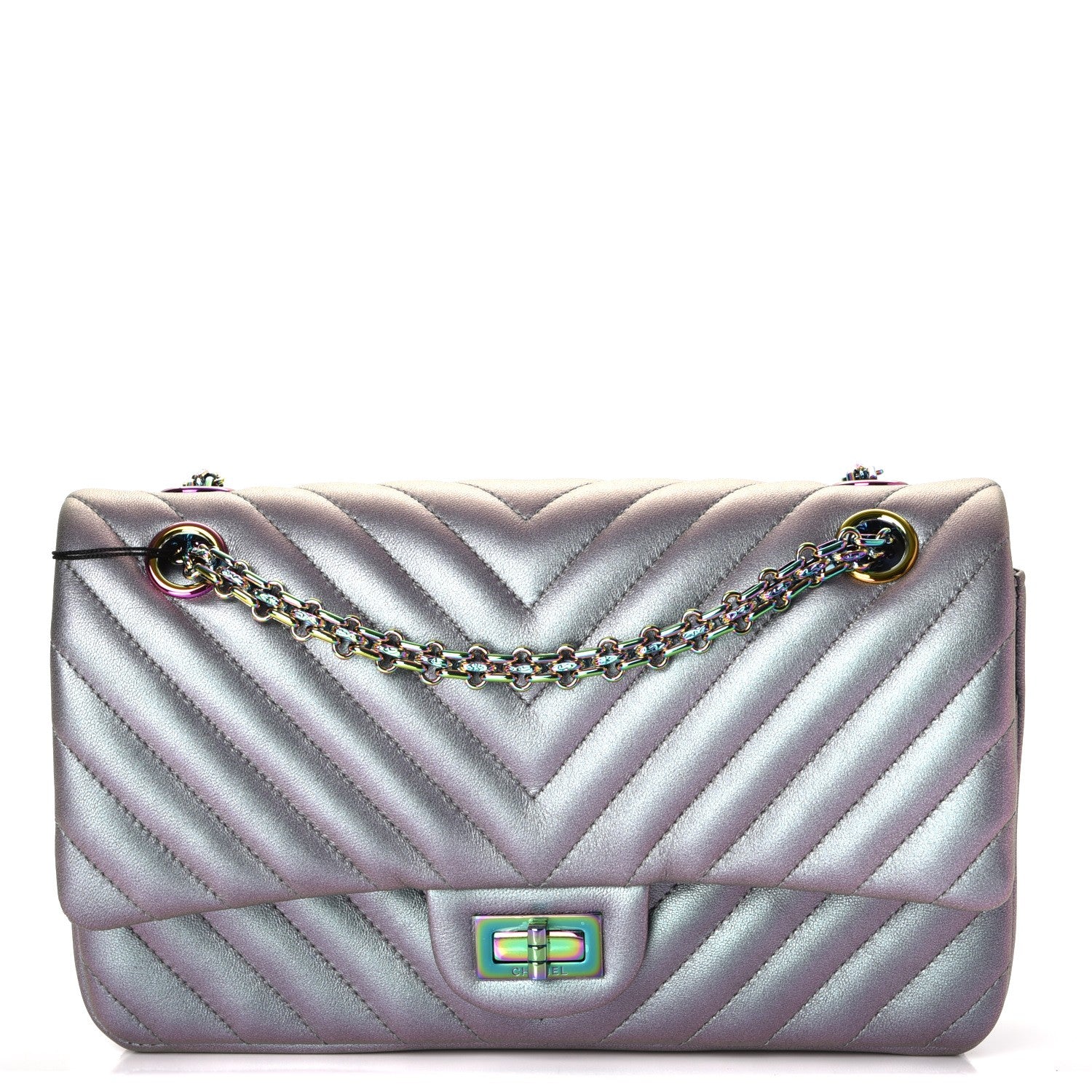 Chanel Iridescent Lambskin Chevron Quilted 2.55 Reissue 225 Flap Light Purple 1 of 9