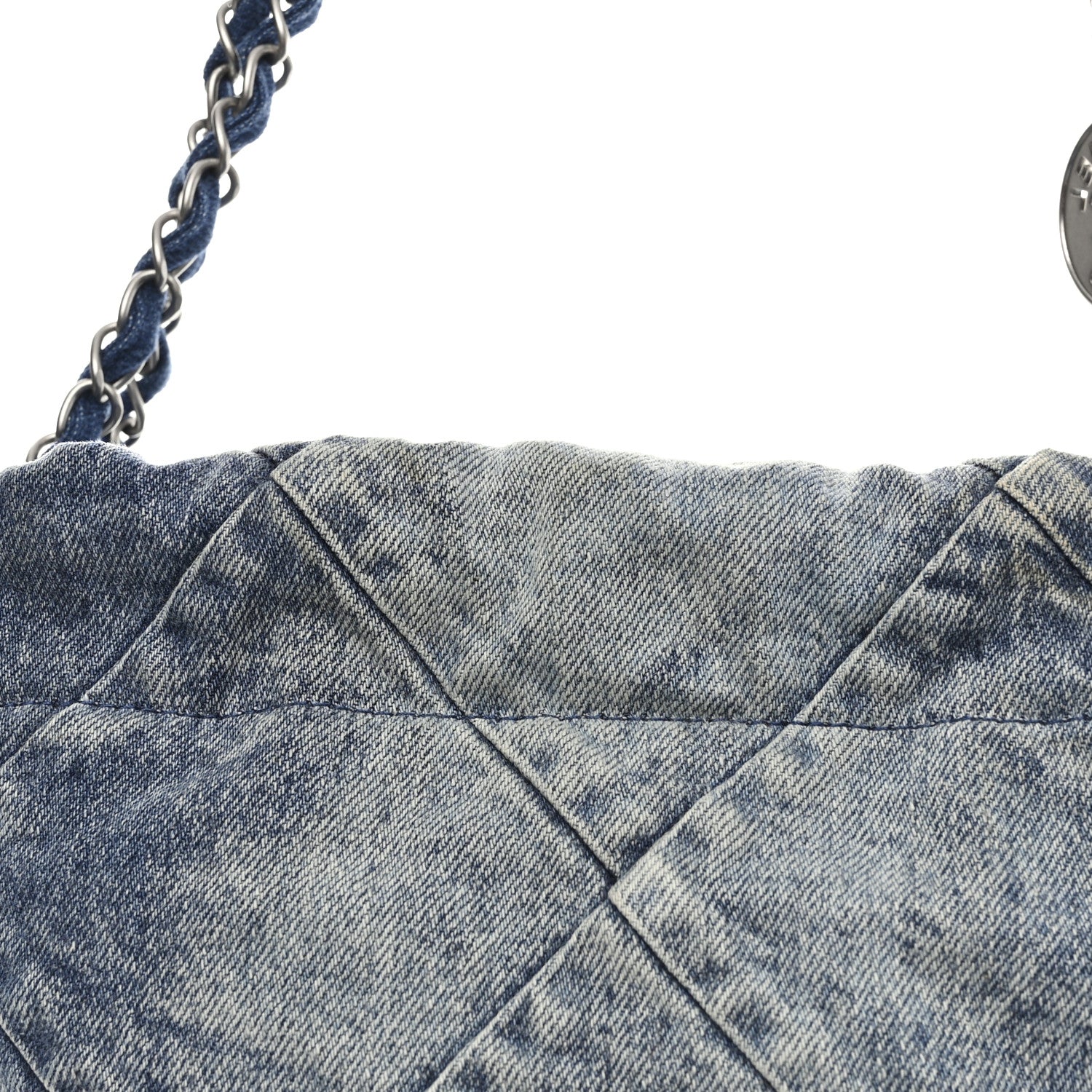 Chanel Denim Quilted Small Chanel 22 Blue 12 of 12