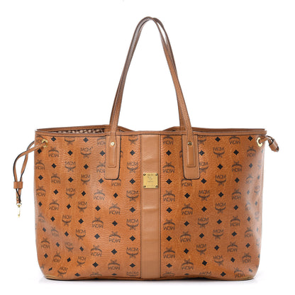 MCM Visetos Large Liz Reversible Shopper Tote Cognac 1 of 23