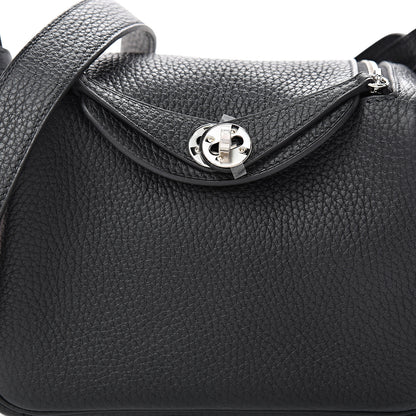 Hermes Taurillon Clemence Mini Lindy 20 Black 8 of 11
