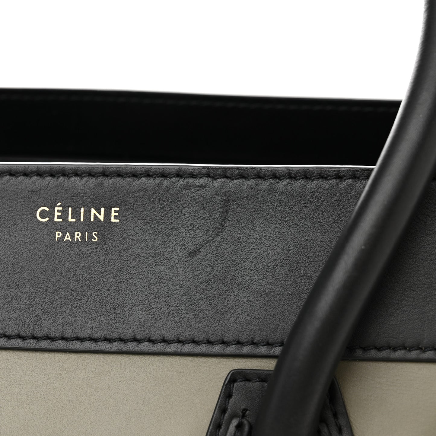 Satin Calfskin Suede Micro Tri-Color Luggage Almond