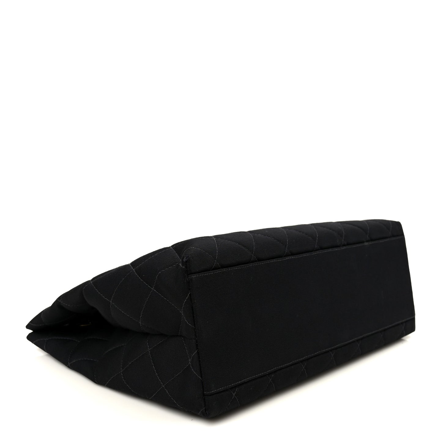 Grosgrain Quilted Shopper Tote Black