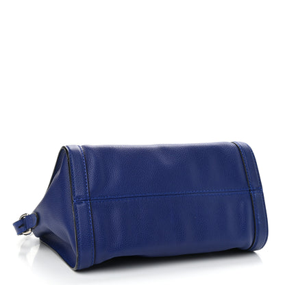 Alexander McQueen Pebbled Calfskin Small Skull Padlock Zip Around Tote Ultramarine 4 of 15