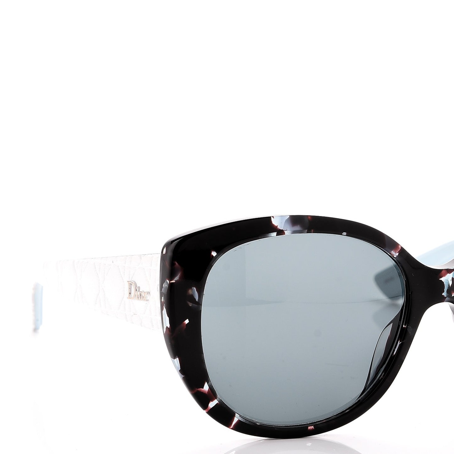 Resin Cannage Dior Lady 1R Sunglasses Havana White Blue